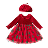 1-6Y Kid Baby' Girls Christmas Long Sleeve Mesh Party Dresses