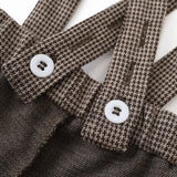 Baby Boy Long Sleeve British Style  Birthday Overalls 2 pcs Set