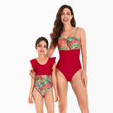 Family Matching Swimsuit Mother Daughter Father Son Beach Parent-child Swimwear