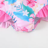 Kid Girls Swimming Suit Split Suspender Swimsuit 2 Pcs Set