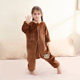 6M-6T Kid Baby Girl Flannel Sleeping Bag Cartoon Kick-proof One-piece Pajamas