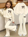 3-12T Kid Girl Suits Youth Fashion Trends Long Sleeves Suits 2 Pcs Set