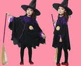 Halloween Children's Witch Princess Costume Hat Masquerade Dance Witch Show Costume School