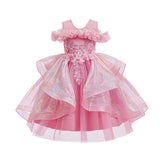 Kid Girls Luxury Niche Birthday Wedding Piano Performance Dresses