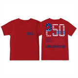 Kid Boy Girl Crew Neck Top Fashion Comfortable Independence Day T-shirt