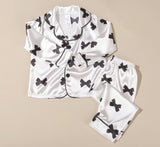 6M-4T Baby Girl Long-sleeved Simulation Silk Pajamas