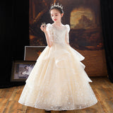 Kid Girl Birthday Princess Wedding Host Piano Performance Dresses