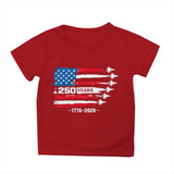 Kid Girl Boy 250th Anniversary Independence Day Printed Comfortable Casual T-Shirt