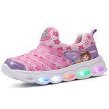 Kid Boys  Spring Autumn LED Luminous Mesh Sneakers Light Up Shoes