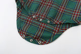 6M-3Y Baby Boy Formal Suit Long Sleeve Plaid Overalls Suit 4 Pcs Set