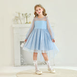 3-10T Kid Girl Long Sleeve Mesh Princess Christmas Dresses
