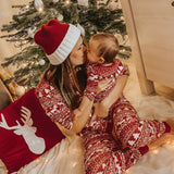 Family Matching Christmas Printed Parent-child Loungewear Pajamas