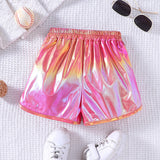 Kid Baby Girl Summer Fashion Colorful Gradient Casual Shorts Pants