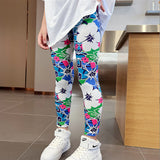 2-12T Kid Girl Autumn  Summer Nine-point Thin Pants Leggings