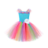 Kid Baby Girl Princess Festival Sequin Mesh Fluffy Dance Dress