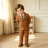 1-10T Kid Baby Boy Flower Host Formal Wedding Suit 4 Pcs Set