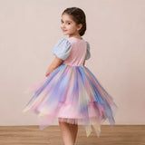 2-8T Kid Baby Girl Cotton Unicorn Mermaid Princess Dresses