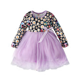 Kid Baby Girl Spring Autumn Long Sleeved Pony Dress