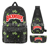 Backwoods Halloween Backpack 3D Printed Student School Bag 3pcs Set