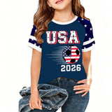 Kid Boy Girl USA Independence Day 250th Anniversary Short Sleeve T-Shirt Tops