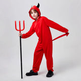 3-12Y Kid Girl Red Evil One-piece Devil Suits