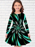 2-10T Kid Girl Foreign-style Sweet Colorful Casual Dresses