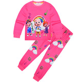 Kid Baby Girl Boy Cartoon Homewear Long Sleeve Pajamas