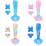 Kid Girl Mermaid Swimsuit Fish Tail Show Bikini Swimsuit