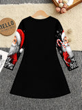 3-12Y Kid Girls Autumn Winter Christmas Long Sleeve 3D Dresses