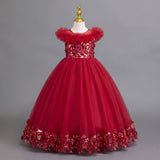 New Children's Dress Princess Dress Birthday Dress Small Host Performance