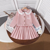 5-12Y Kid Girl Korean College Style 2 Pcs Set