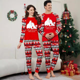 Family Matching Bear Snowflake Letters Stripes Christmas Parent-child Pajamas