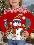 2-12T Kid Girl Cute Casual Fashion Christmas Print Long Sleeve T-shirt