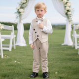 6M-8T Kid Baby Boy Treasure Long Sleeve Gentleman Suit 3 Pcs Set