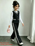 Girls' Fashion Suit, Foreign Suit, Vest, Jacket and Trousers Two-piece Suit