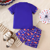 Baby Boy Independence Day Casual Short Sleeve 2 Pcs Set