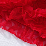 Girl Xiaoxiangfeng Bow Waist Knitted Splicing Wave Mesh Princess Dress