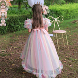 Kid Girl Piano Performance Birthday Fluffy Dresses