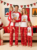 Family Matching Christmas Parent-child Pajamas Printed Fashion Long-sleeved Loungewear Set