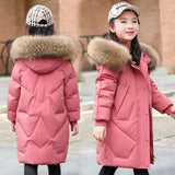 5-14T Kid Girls Cotton-padded Thickened Down Coats