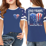Kid Boy Girl USA Independence Day 250th Anniversary Loose Casual T-shirt Top