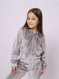 4-12Y Kid Girl Autumn Winter Sports Velvet  Casual Suit 2 Pcs Set