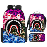 Kid Boy Girl Shark Cartoon Backpack School Bag