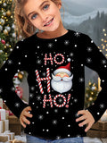 2-12T Kid Girl Cute Casual Fashion Christmas Print Long Sleeve T-shirt