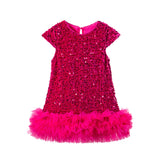 1-8T Kid Girl Sequined Tutu Skirt Mesh Dress