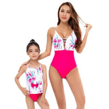 Family Matching Parent-child High-waisted One-piece Swimsuit