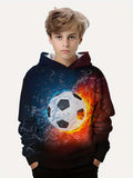 2-12T Kid Boys Long-sleeved Ball Print Leisure Sports Suit 2 Pcs Set