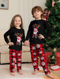 Family Matching Deer Snowflake Plaid Christmas Parent-child Pajamas