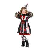 4-12T Kid Girl Halloween Clown Circus Party Funny Dress Up Costume