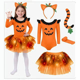 2-6T Kid Baby Girl Halloween Costume Cosplay Tutu Playfu Dresses Set